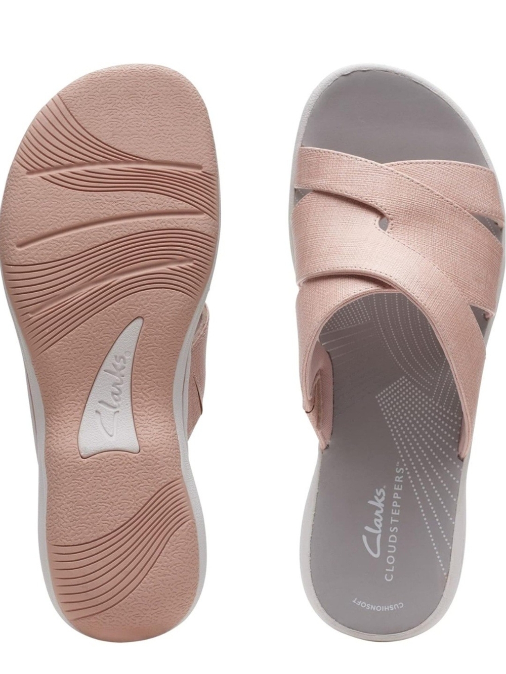 Clarks Women’s Pink Cloudsteppers Slide Sandal - Size 7